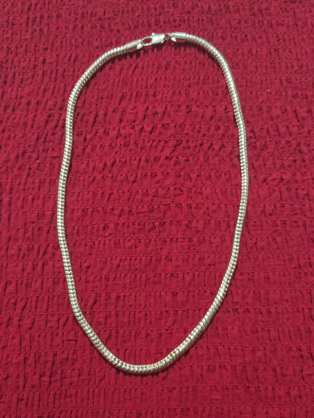 Golden-Tone Women’s Omega Chain Necklace.